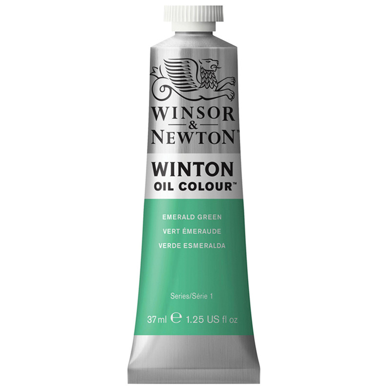 Краска масляная художественная Winsor&Newton "Winton", 37мл, туба, зеленый изумруд, 316710