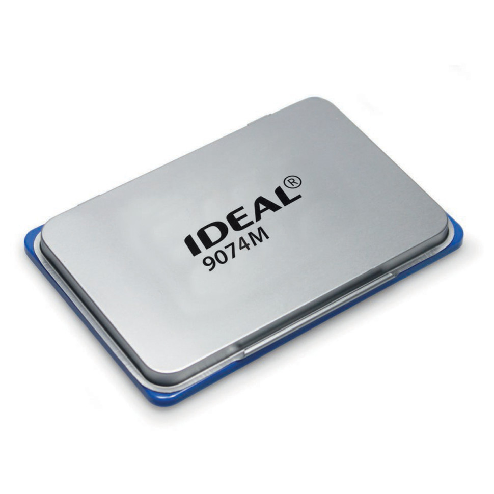 Штемпельная подушка Ideal, 160*90мм, синяя, металлическая (153127/190094), 371369 Штемпельная подушка Ideal, 160*90мм, синяя, металлическая (153127/190094), 371369