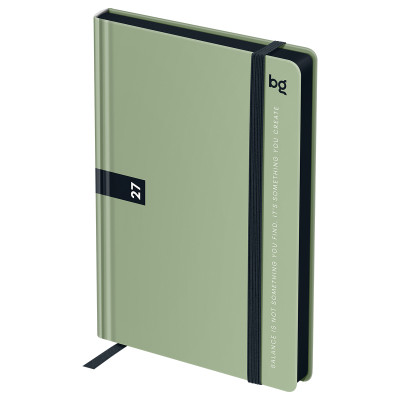 Ежедневник датированный 2027г, А6, 176л., 7БЦ BG"Monochrome. Matcha", мятный, soft tuch, 390333
