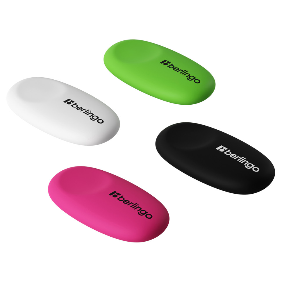 Ластик Berlingo "Ergonomic", овальный, термопластичная резина, 50*30*8мм, 36 штук, 229641 Ластик Berlingo "Ergonomic", овальный, термопластичная резина, 50*30*8мм, 36 штук, 229641