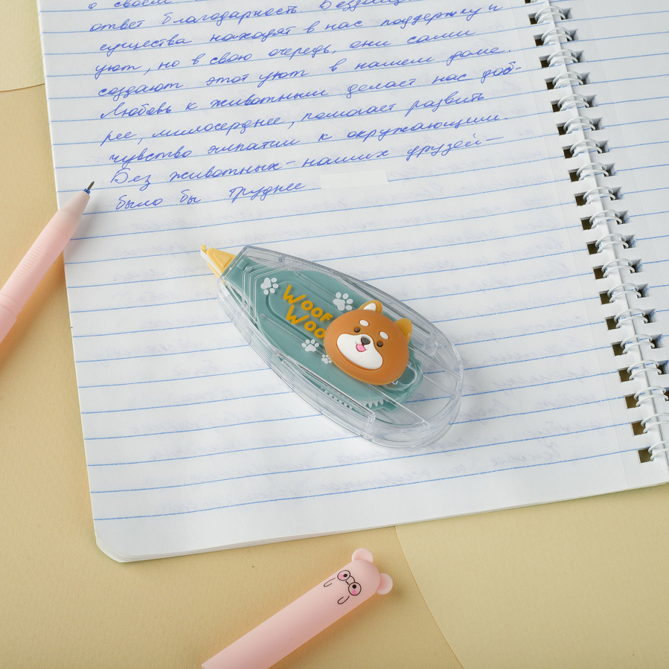Корректирующая лента MESHU "Woof-Woof", 5мм*5м, блистер, европодвес, 359571