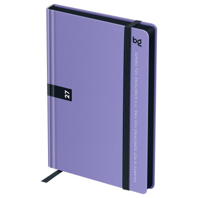 Ежедневник датированный 2027г, А6, 176л., 7БЦ BG"Monochrome. Mauve", лиловый, soft tuch, 390338