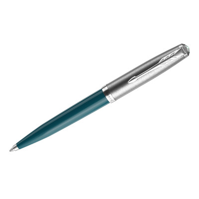 Ручка шариковая Parker "51 Teal Blue CT" черная, 1,0мм, поворот., подарочная упаковка, 317505