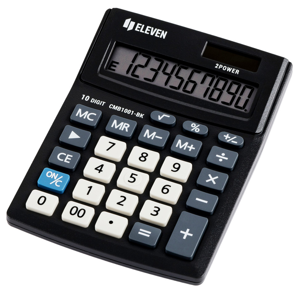 Калькулятор настольный Eleven Business Line CMB1001-BK, 10 разрядов, двойное питание, 102*137*31мм, черный, 339195