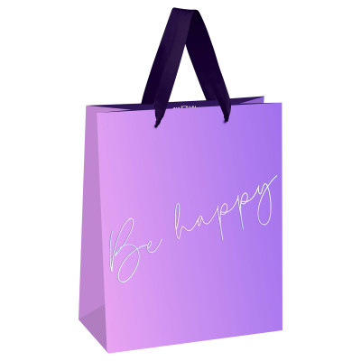 Пакет подарочный 26*32*12см MESHU "Purple mood", фольга, матовая ламинация, 382334