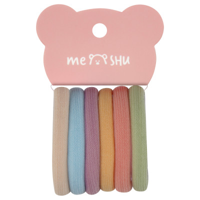 Резинки для волос MESHU "Essence thin", пастельные ассорти, 6шт., европодвес, 12 штук, 369180