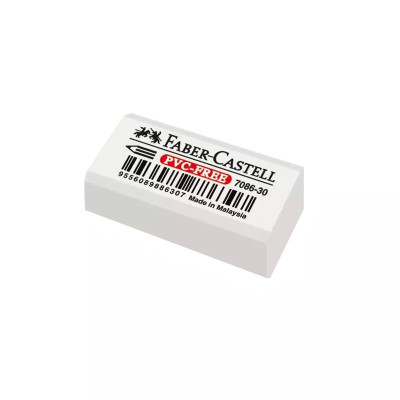 Ластик Faber-Castell "PVC-free", прямоугольный, в пленке, 41*18*11мм, 30 штук, 290011