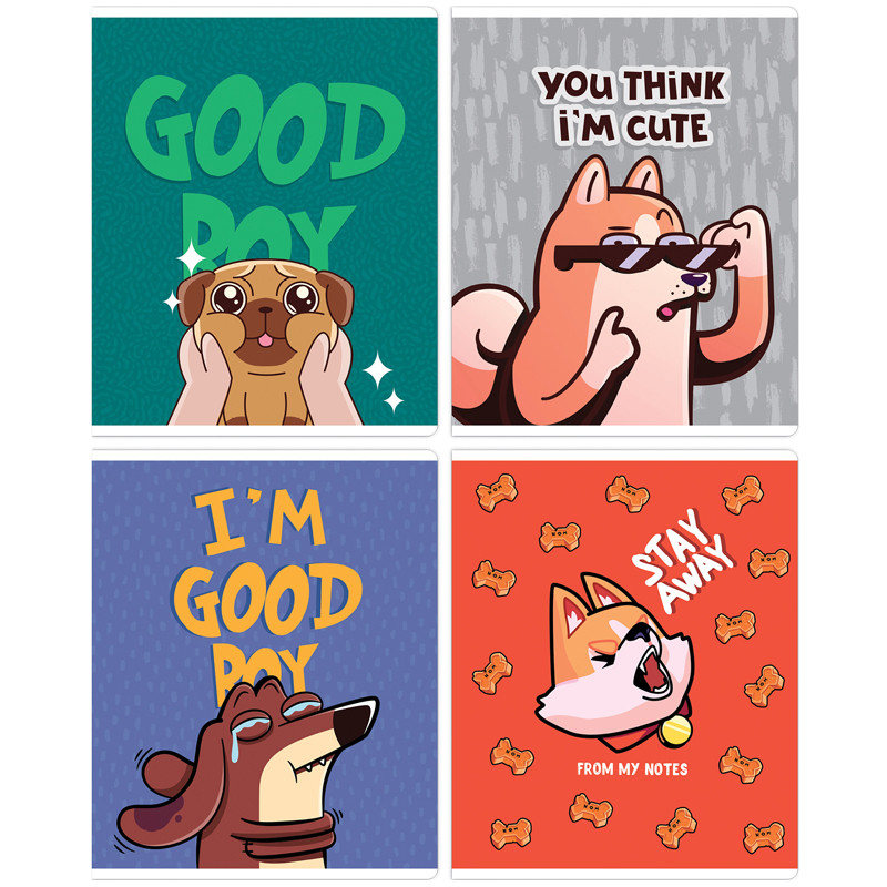 Тетрадь 48л., А5, клетка MESHU "Good boy", ТВИН-лак, 10 штук,  332822