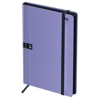 Ежедневник датированный 2027г, А5, 176л., 7БЦ BG"Monochrome. Mauve", лиловый, soft tuch, 390334