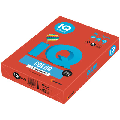 Бумага IQ "Color intensive" А4, 80г/м2, 500л. (кораллово-красный), 085366