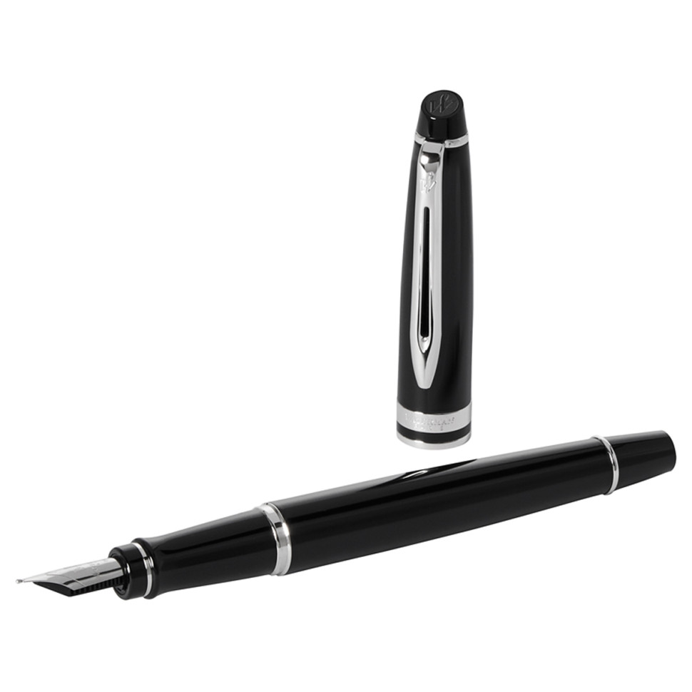 Ручка перьевая Waterman "Expert Black CT" синяя, 1,0мм, подарочная упаковка, 352756