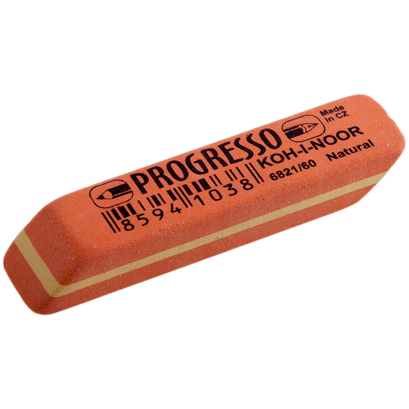 Ластик Koh-I-Noor "Progresso" 60, комбинированный, каучук, 57*14*8мм, 56 штук, 027653